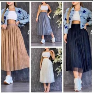 FALDA LARGA LISA VELO